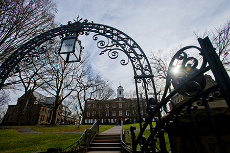 Old Queens Rutgers University–New Brunswick’s Old Queens building, visible behind the Class of 1902 Memorial Gateway