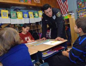 Michael Arroyo, D.A.R.E. students