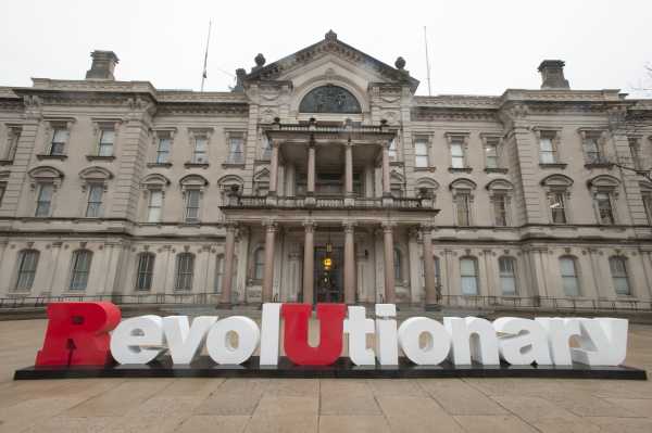 Rutgers 250 monument in Trenton