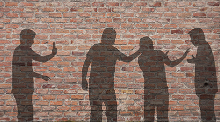 Image of inner city youth confrontation. Image of inner city youth confrontation.