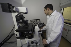 Klein in lab