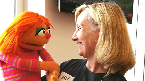 Rutgers Today, Rutgers News - How Media Affects Children and Families, Amy Jordan and a Muppet