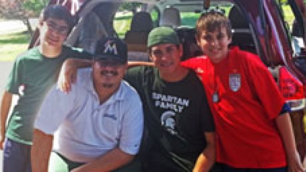Christian, Carlos, Corey and Lorenzo Miodus-Santini