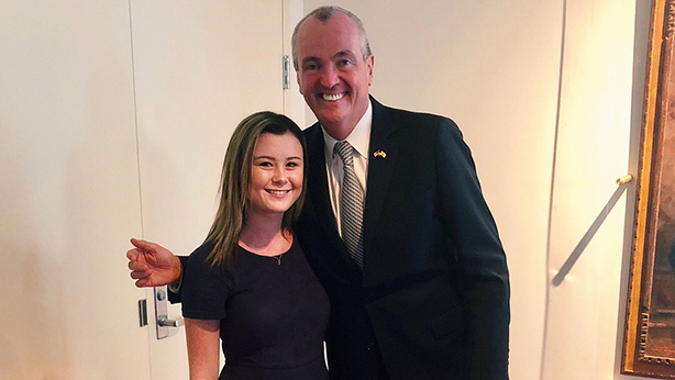 Megan Coyne and Gov. Murphy 