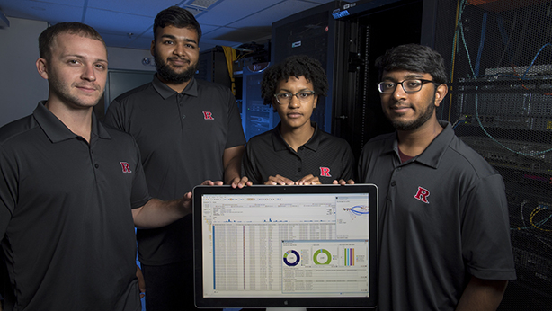 Rutgers students Mathew Benitez, Jason Jacob, Casandra Begin and Manav Patel learned the ropes of cybersecurity this summer through Big Ten Summer Internship 