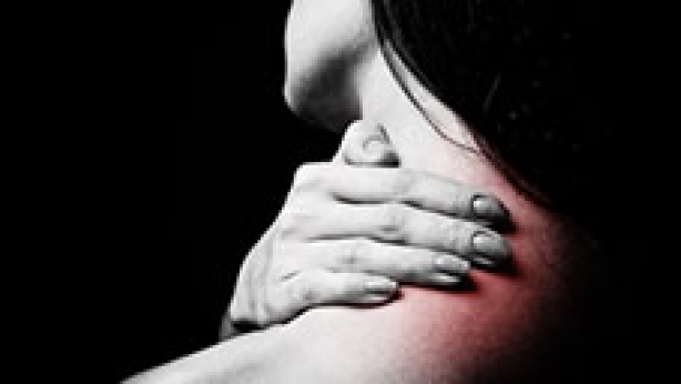 Photo of patient experiencing pain in the arm